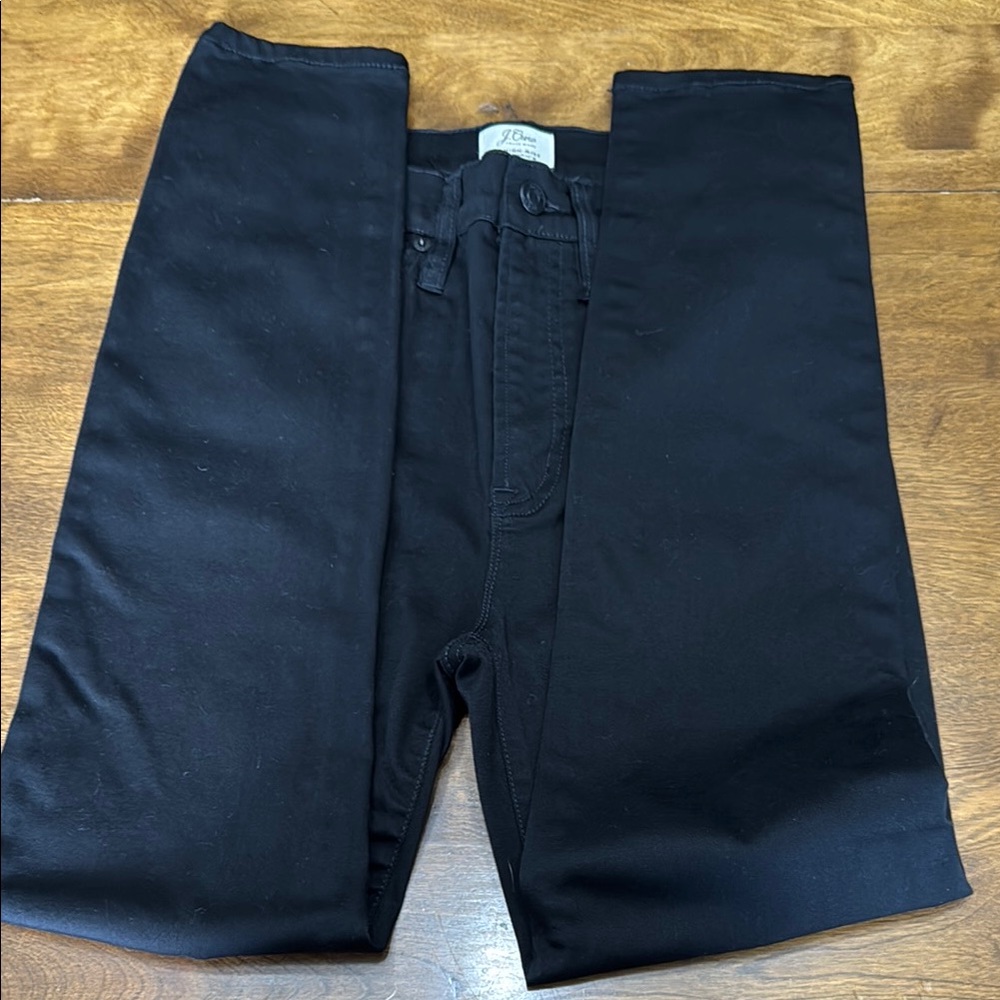 J. Crew Women's High Rise Toothpick Jeans in Black